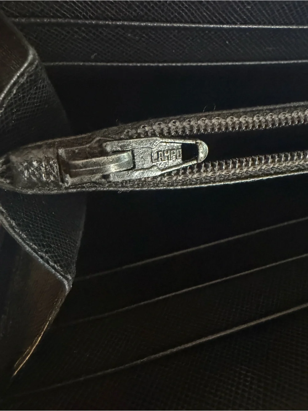 Prada Black Nylon Zip Wallet